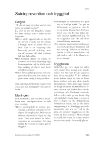 Suicidprevention och trygghet
