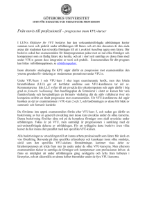 Från novis till professionell – progression inom VFU