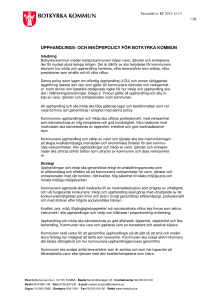 UPPHANDLINGS- OCH INKÖPSPOLICY FÖR BOTKYRKA KOMMUN