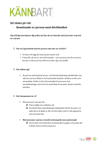 1. ATT TÄNKA PÅ VID
