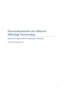 Överenskommelse om Idéburet Offentligt Partnerskap