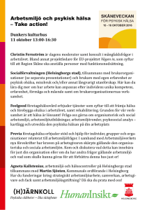 Arbetsmiljö och psykisk hälsa – Take action!