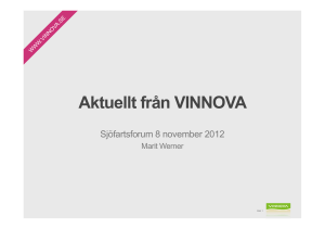 Aktuellt från VINNOVA
