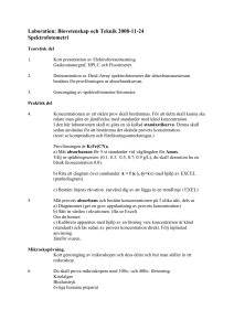 Laboration: Biovetenskap och Teknik 2006-11-22