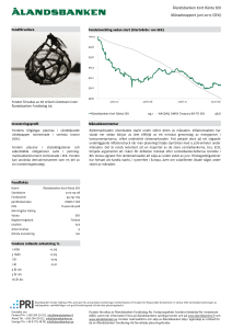 Ålandsbanken Kort Ränta SEK Månadsrapport maj 2017 (SEK)