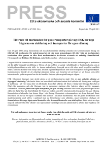 EU:s ekonomiska och sociala kommitté Tillträde till