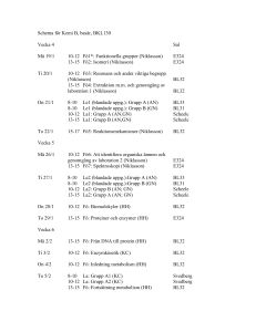Schema för Kemi B, basår, BKL130