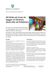 Att tänka på innan du bygger en förskola, skola eller ett fritidshem