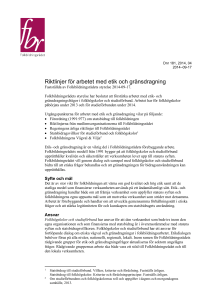 Riktlinjer för arbetet med etik och gränsdragning