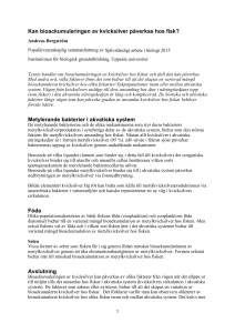 Metylerande bakterier i akvatiska system Föda Avslutning