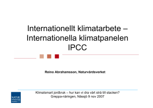 Internationellt klimatarbete – Internationella klimatpanelen IPCC