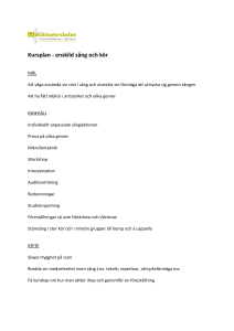 Kursplan - enskild sång och kör