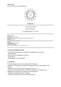 LRU102 Skola och samhälle II