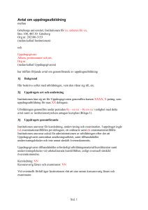 Avtal om uppdragsutbildning