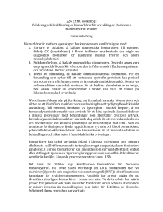 226 ENMC workshop: Validering och kvalificering av biomarkörer för