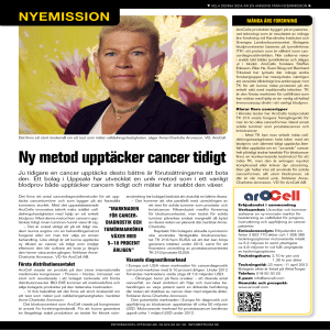 Ny metod upptäcker cancer tidigt