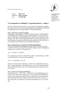 PM - nya antaganden om dödlighet i tryggandegrunderna, bilaga 1