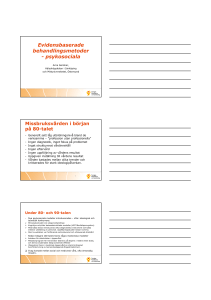 Evidensbaserade behandlingsmetoder