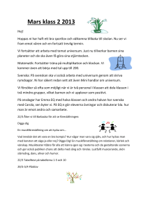 Mars klass 2 2013