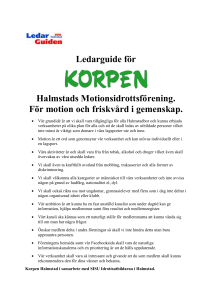 Ledarguide för Halmstads Motionsidrottsförening. För motion och