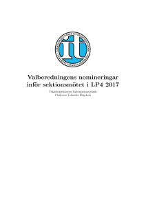 Valberedningens nomineringar - Informationsteknik på Chalmers
