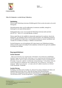 Policy för socialt företagande - Falkenbergs kommun