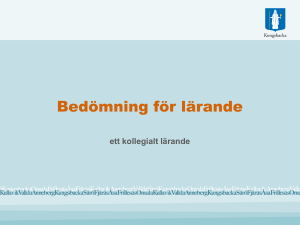 Bedömning för lärande