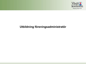 Utbildning föreningsadministratör