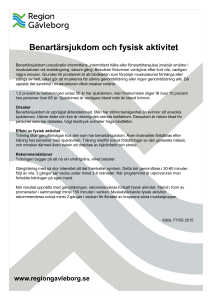 Benartärsjukdom och fysisk aktivitet