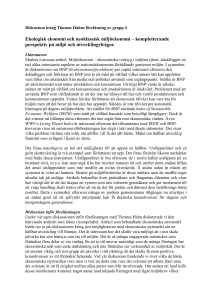 Ekologisk ekonomi och neoklassisk miljöekonomi
