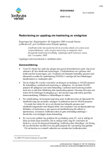 Redovisning av uppdrag om kastrering av smågrisar