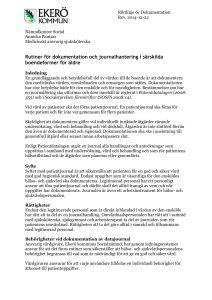 Rutiner för dokumentation och journalhantering i