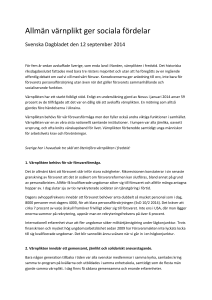 Allmän värnplikt ger sociala fördelar
