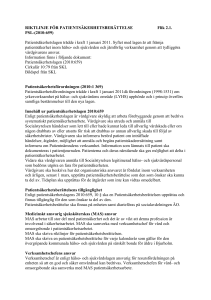 Riktlinje för patientsäkerhetsberättelse