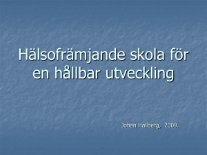 Hälsofrämjande skola för en hållbar utveckling
