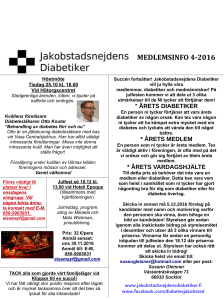 medlemsinfo 4-2016 - Jakobstadsnejdens Diabetiker