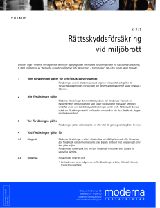 Rättsskyddsförsäkring vid miljöbrott