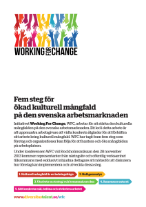 Fem steg för ökad kulturell mångfald på den svenska