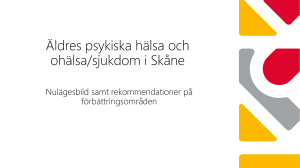 Kraftsamling för äldres psykiska hälsa i Skåne