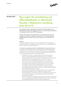 Nya regler för prissättning och tillhandahållande av läkemedel