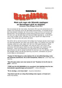 Redovisning av Moln och regn när åttonde