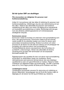 SRF:s policy för skolfrågor