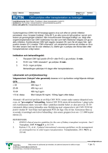 CMV-profylax efter transplantation av bukorgan