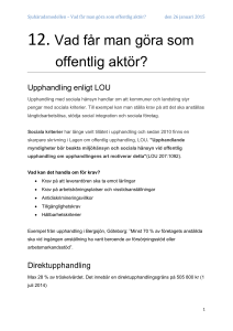 Sjuhäradsmodellen – Vad får man göra som offentlig aktör?
