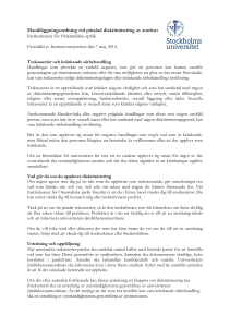 Handläggningsordning vid diskriminering