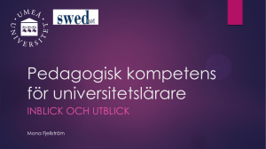 Pedagogisk kompetens för universitetslärare