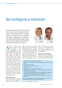 Akut handläggning av brännskador