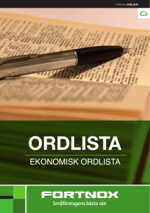 Ekonomisk ordlista
