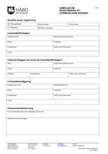 Blankett för anmälan om registrering av
