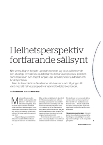 Helhetsperspektiv fortfarande sällsynt